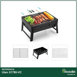 Uten Parrilla plegable carbón para acampar