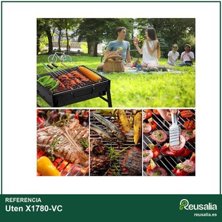 Uten Parrilla plegable carbón para acampar