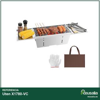 Uten Parrilla plegable carbón para acampar
