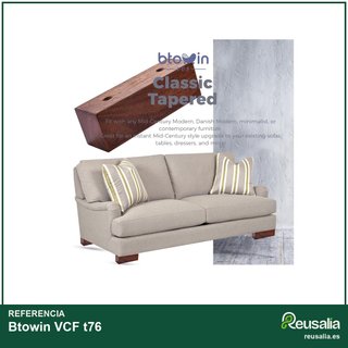 Patas madera maciza 5cm repuesto muebles