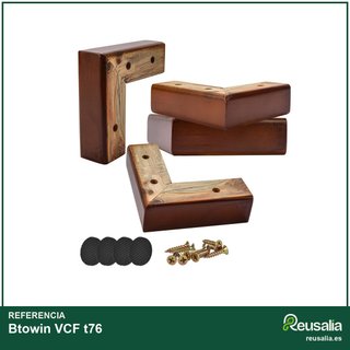 Patas madera maciza 5cm repuesto muebles