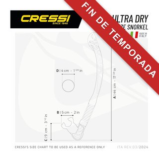 Cressi Alpha Ultra Dry tubo seco snorkel