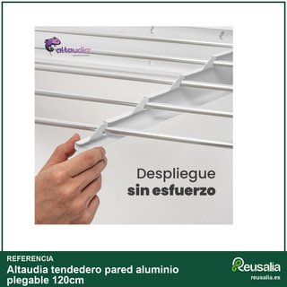 Altaudia tendedero pared aluminio plegable 120cm