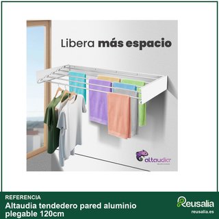 Altaudia tendedero pared aluminio plegable 120cm