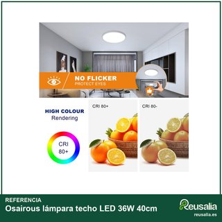 Osairous lámpara techo LED 36W 40cm
