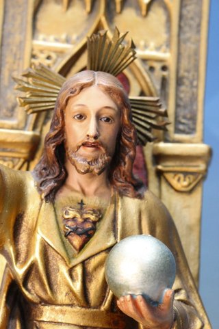 Cristo Rey. Sagrado Corazón de Jesús en el trono, entronizado.