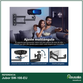 Soporte proyector pared ajustable 360° metal