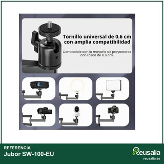 Soporte proyector pared ajustable 360° metal