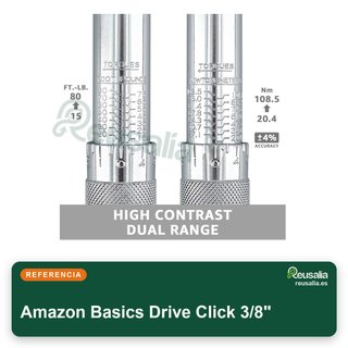 Amazon Basics Drive Click 3/8" llave dinamométrica