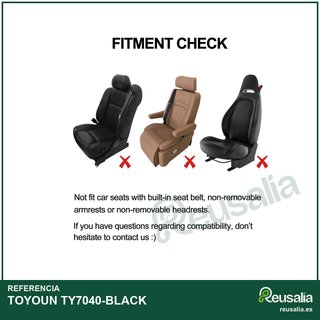 TOYOUN fundas asiento coche delanteros poliéster