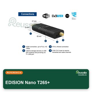 EDISION Nano T265+ receptor HDMI TDT Full HD USB