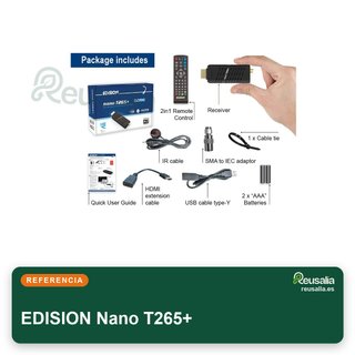 EDISION Nano T265+ receptor HDMI TDT Full HD USB