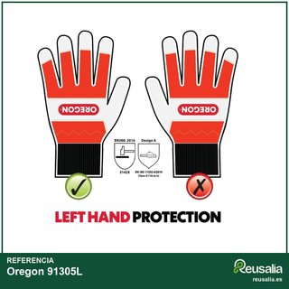 Oregon 91305L guantes motosierra anticorte talla L