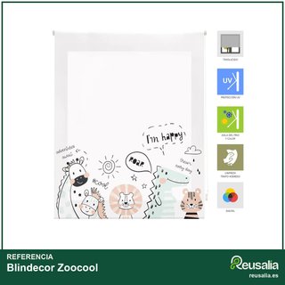 Blindecor Zoocool Estor enrollable translúcido
