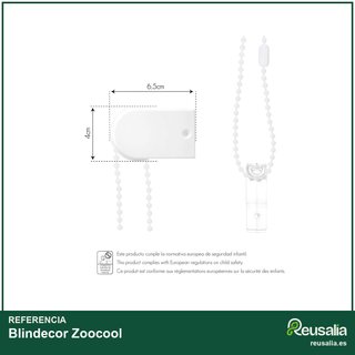 Blindecor Zoocool Estor enrollable translúcido