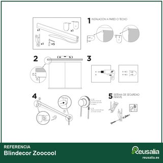 Blindecor Zoocool Estor enrollable translúcido
