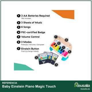 Baby Einstein piano madera música bebés