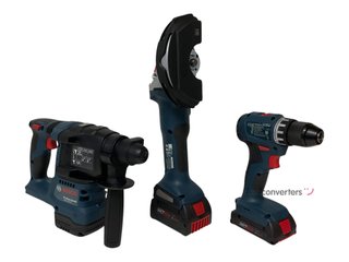 kit herramientas variadas bosch taladro radial y martillo