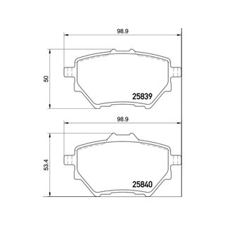Brembo P 61 122 pastillas freno 50mm