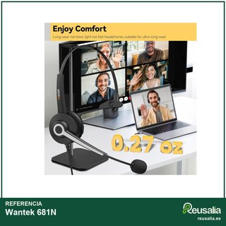 Wantek 681N Auriculares con micrófono y