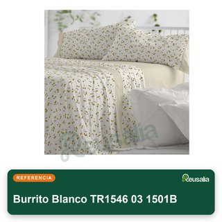 Burrito Blanco juego sábanas algodón mostaza