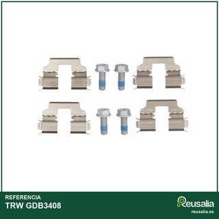 TRW GDB3408 pastillas freno trasero avisador