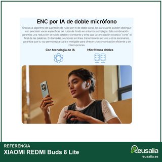 XIAOMI REDMI Buds 8 Lite ANC 42dB Azul