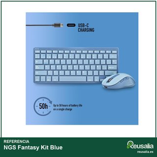 NGS Fantasy Kit Blue teclado ratón inalámbrico