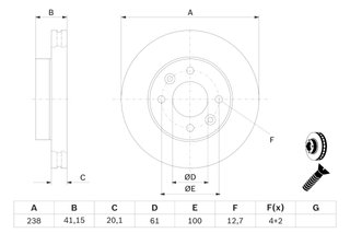 Bosch BD221 discos freno 370mm ventilados