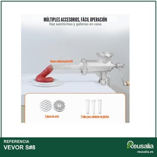 VEVOR Picadora carne manual hierro fundido