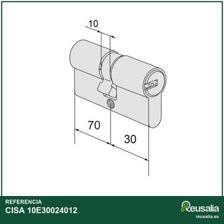 CISA 10E30024012 cilindro europeo latón