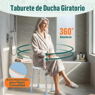 Luckfaith LC01 silla ducha giratoria aluminio