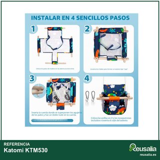 Katomi columpio madera bebé dinosaurios