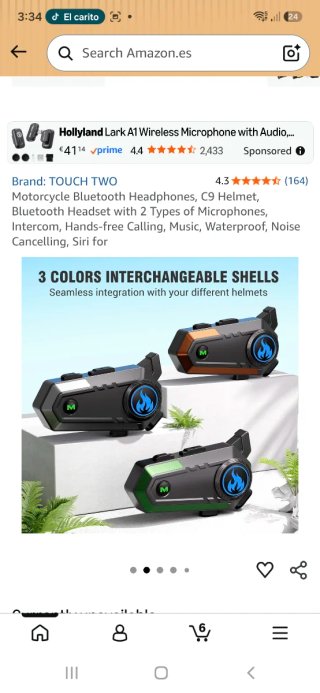 Intercomunicador Casco Moto C9