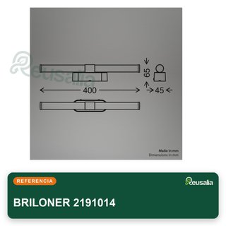 BRILONER lámpara espejo baño 40x6,5x4,5 cm