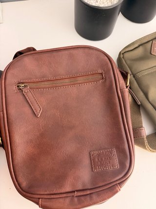 Pack 2 bolsos bandolera artesanales/Verde y Marrón