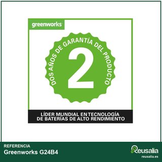 - Greenworks G24B4 Batería 24V 4Ah carga rápida
