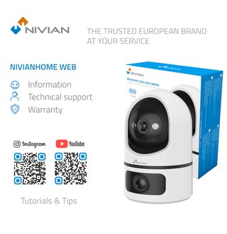 NIVIAN cámara vigilancia interior WiFi 2K