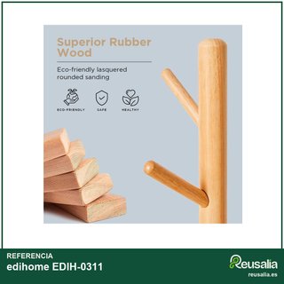 Perchero de madera ajustable 8 ganchos