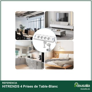 HITRENDS regleta enchufe sobremesa 10 en 1 USB