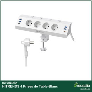 HITRENDS regleta enchufe sobremesa 10 en 1 USB