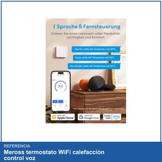 Meross termostato WiFi calefacción control voz