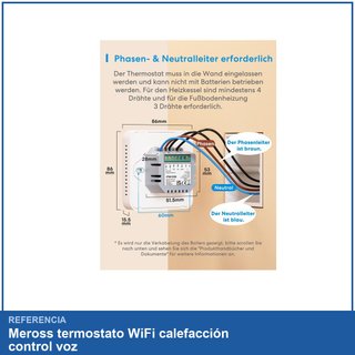 Meross termostato WiFi calefacción control voz