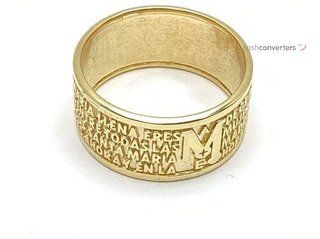 anillo oro 18k t. 24 (20,38 mm)