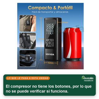 - HOVVIDA compresor portátil inflador ruedas