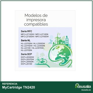 MyCartridge tóner compatible Brother TN2420 negro