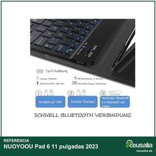 NUOYOOU Pad 6 11 pulgadas 2023 Funda teclado