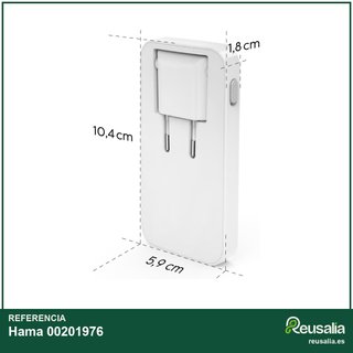 Hama cargador rápido 65W USB-C/A blanco