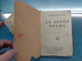 La Araña Negra _ Blasco Ibáñez. Editorial Cosmopolis, 1929 - 1930