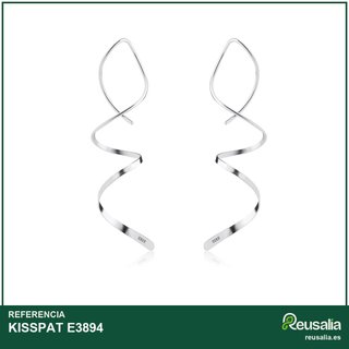 KISSPAT pendientes borla largos oro plata